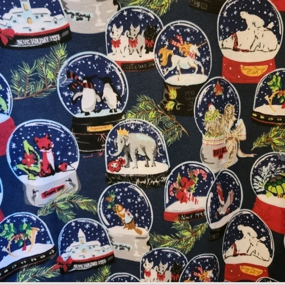 NWT Vera Bradley sz Large Christmas  Snow Globe Pajamas Set Top And Bottoms
